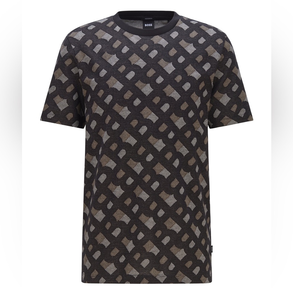 Hugo Boss Branded-jacquard T-shirt in mercerized cotton XXL NWT